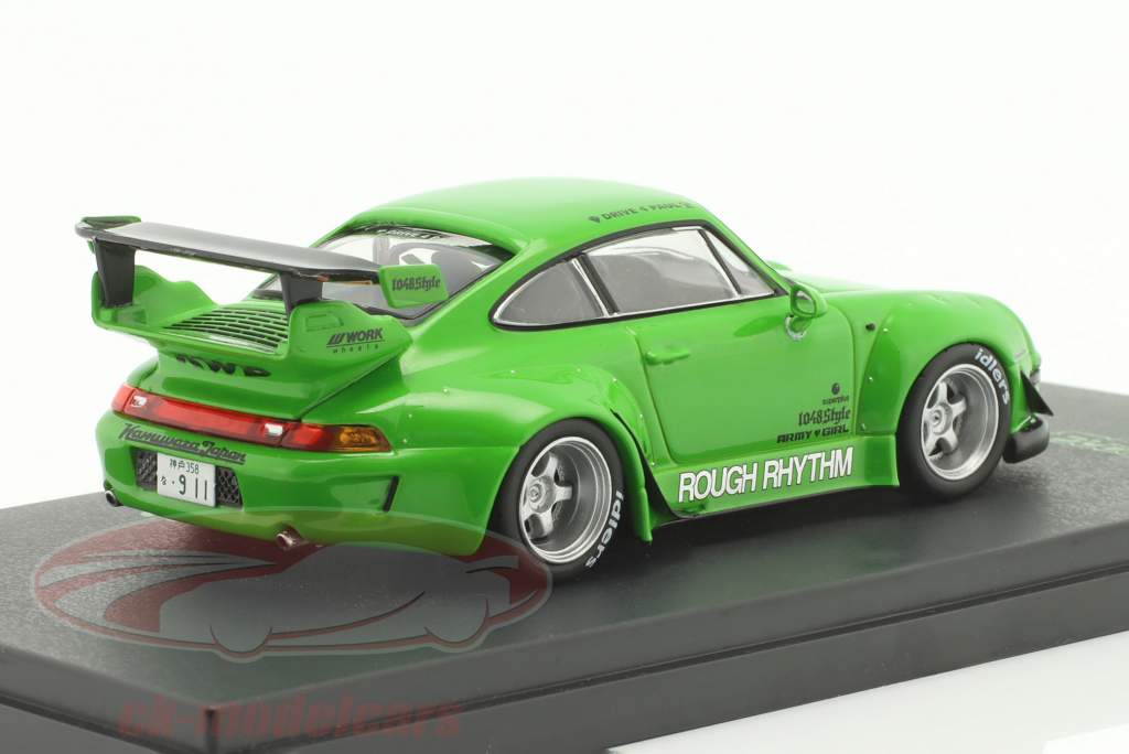 Porsche 911 (993) RWB Rauh-Welt Rough Rhythm verde 1:43 Tarmac Works