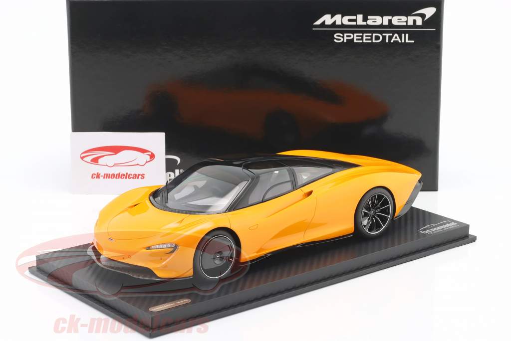 McLaren Speedtail Año de construcción 2020 papaya naranja Con Escaparate 1:18 Tecnomodel