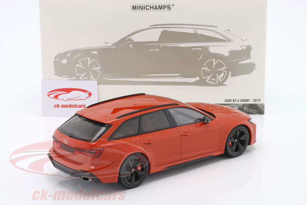 Audi RS 6 Avant Année de construction 2019 orange métallique 1:18 Minichamps