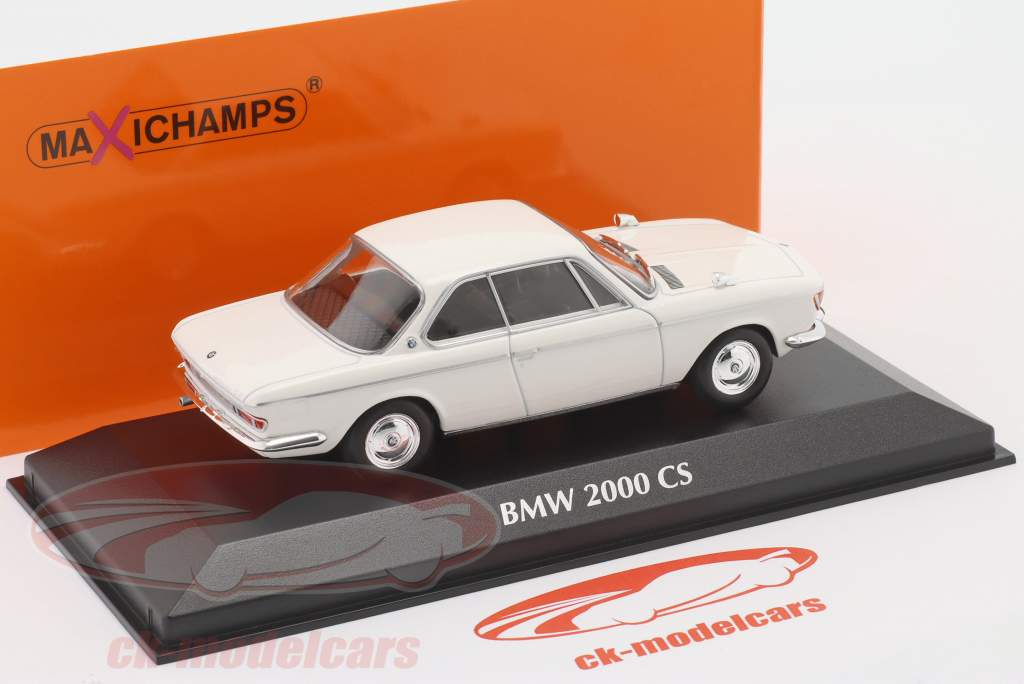 BMW 2000 CS Coupe Année de construction 1967 Blanc 1:43 Minichamps