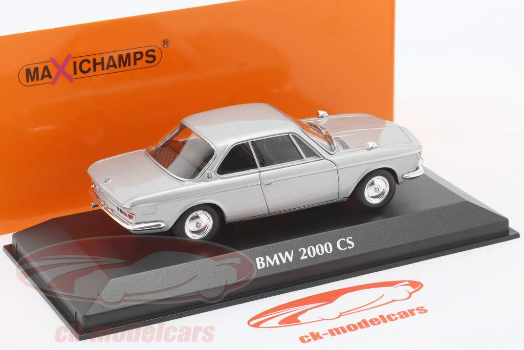 BMW 2000 CS Coupe Année de construction 1967 argent 1:43 Minichamps