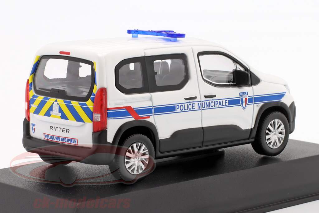 Peugeot Rifter Police Municipale 2019 Blanco / azul 1:43 Norev