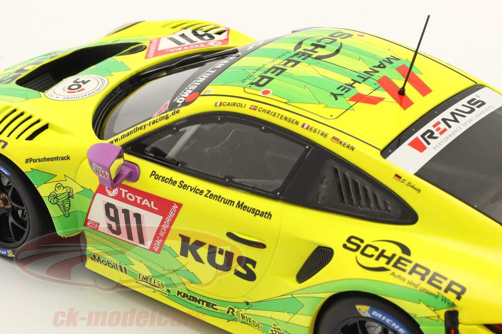 Porsche 911 GT3 R #911 gagnant 24h Nürburgring 2021 Manthey Grello 1:18 Minichamps
