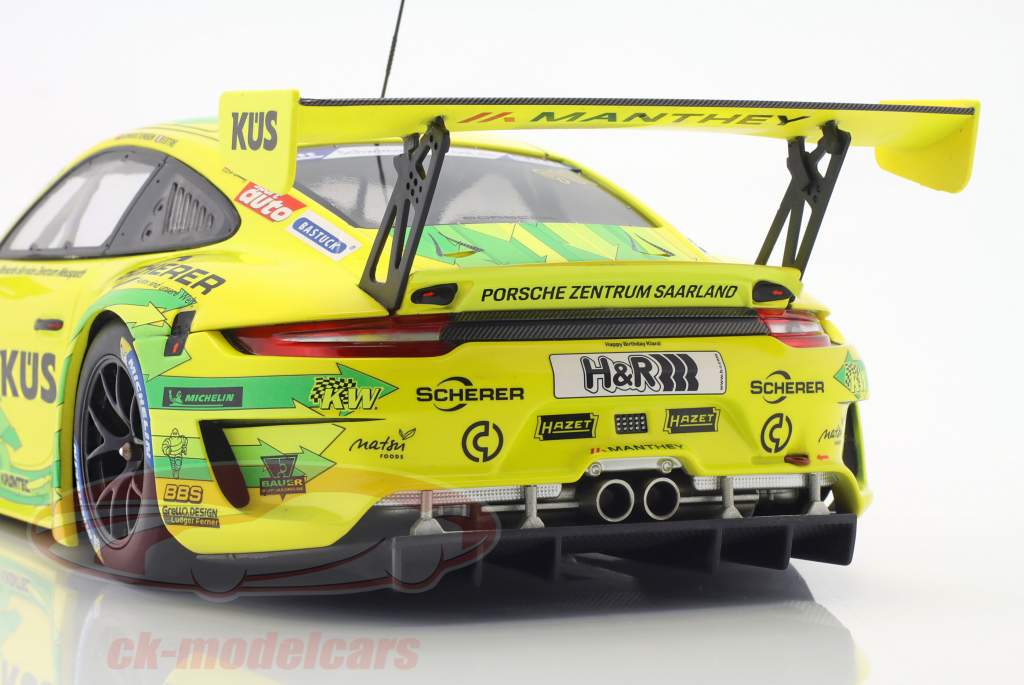 Porsche 911 GT3 R #911 vinder VLN 7 Nürburgring 2021 Manthey Grello 1:18 Minichamps