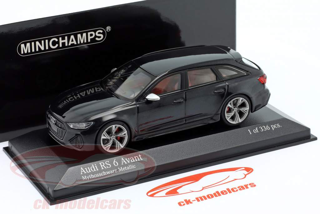 Audi RS 6 Avant Año de construcción 2019 negro metálico 1:43 Minichamps