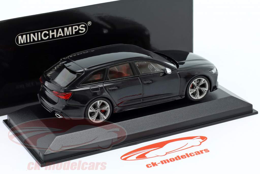 Audi RS 6 Avant Byggeår 2019 sort metallisk 1:43 Minichamps
