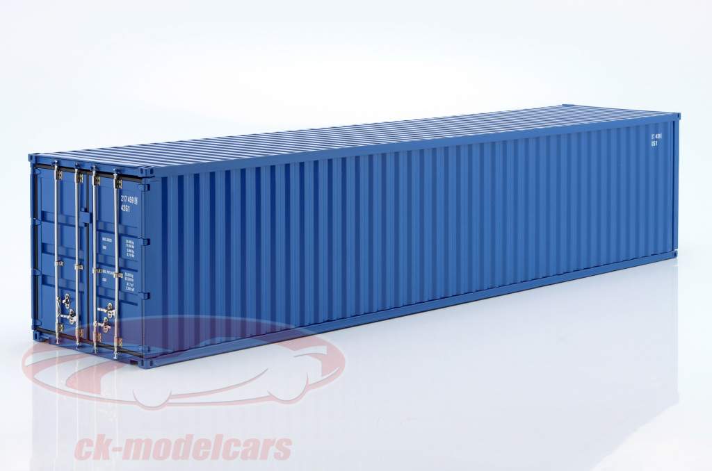 40 FT contenedor marítimo azul 1:18 NZG