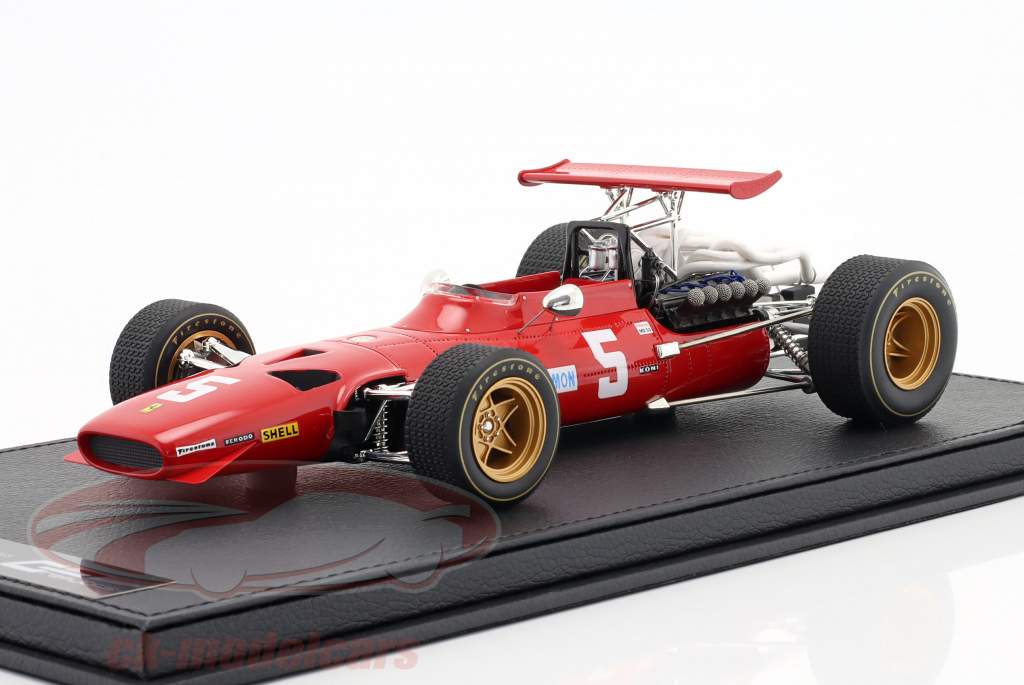 Chris Amon Ferrari 312 #5 2do británico GP fórmula 1 1968 1:18 GP Replicas