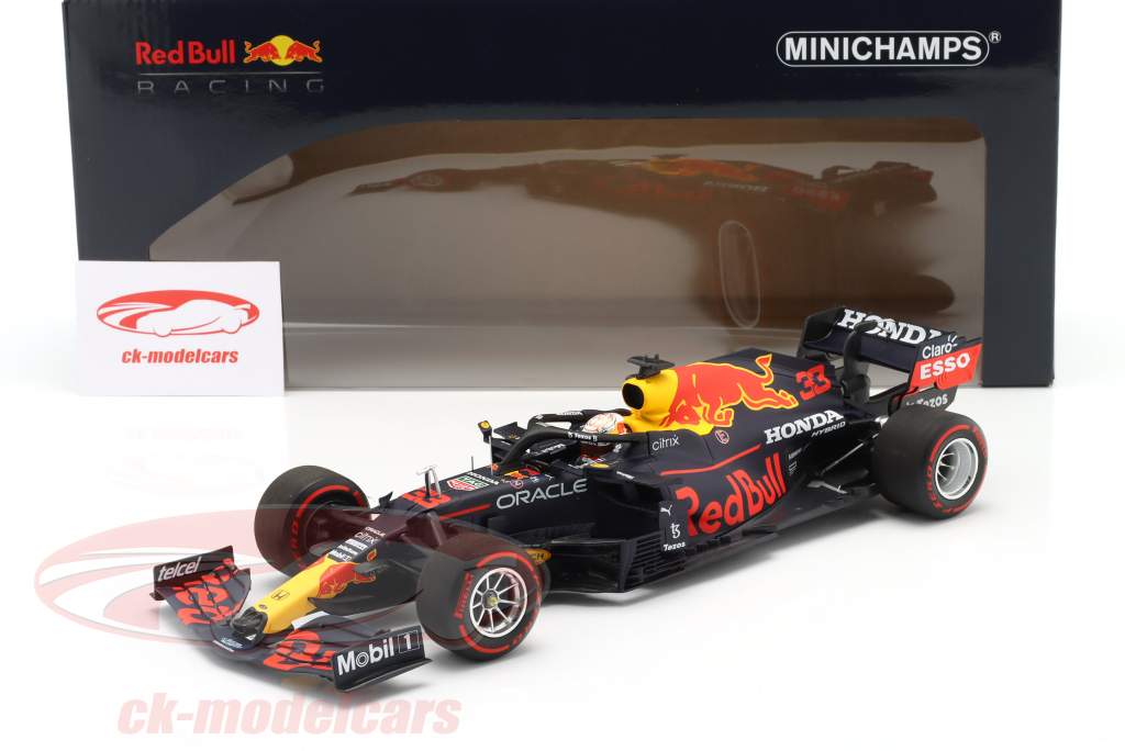 Max Verstappen Red Bull RB16B #33 Sieger Monaco GP Formel 1 Weltmeister 2021 1:18 Minichamps