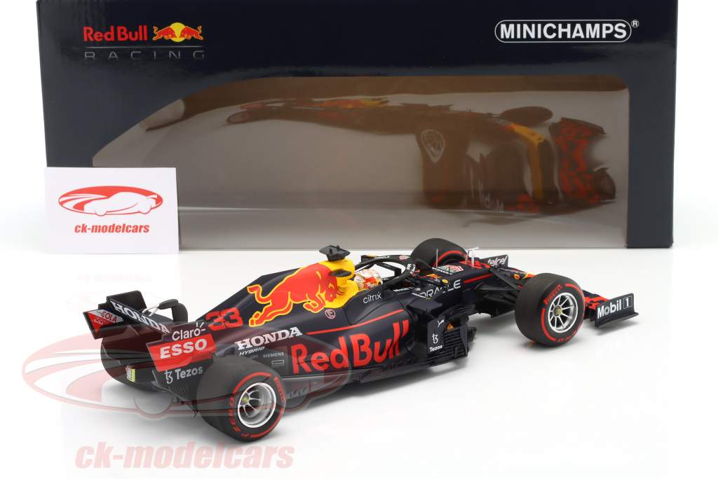 Max Verstappen Red Bull RB16B #33 vinder Monaco GP formel 1 Verdensmester 2021 1:18 Minichamps