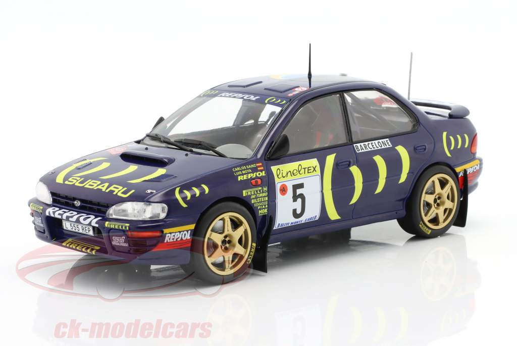 Subaru Impreza 555 #5 Winner Rallye Monte Carlo 1995 Sainz, Moya 1:24 Ixo