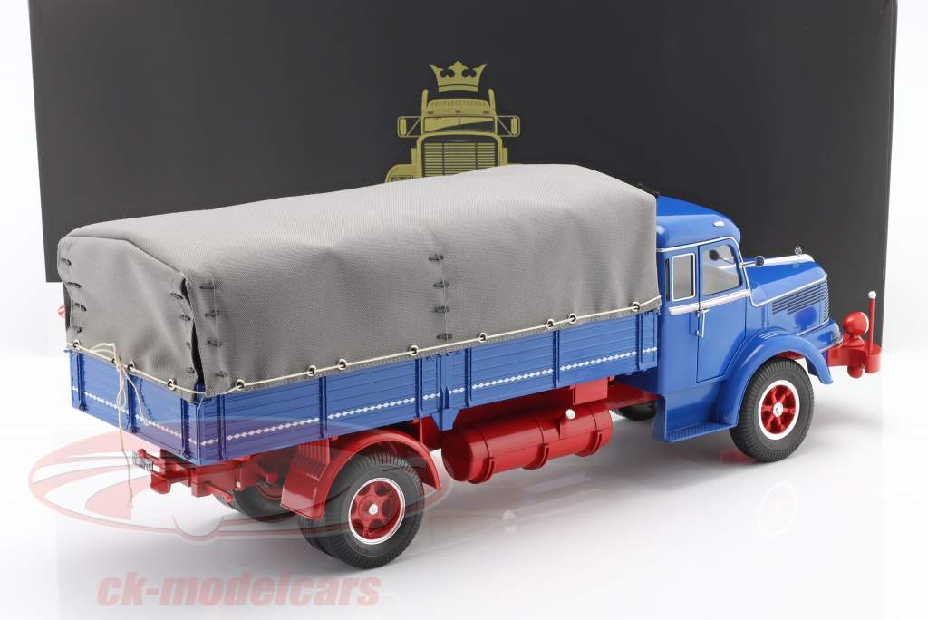 Krupp Titan SWL 80 camión de plataforma Con planes Año de construcción 1950-54 azul 1:18 Road Kings