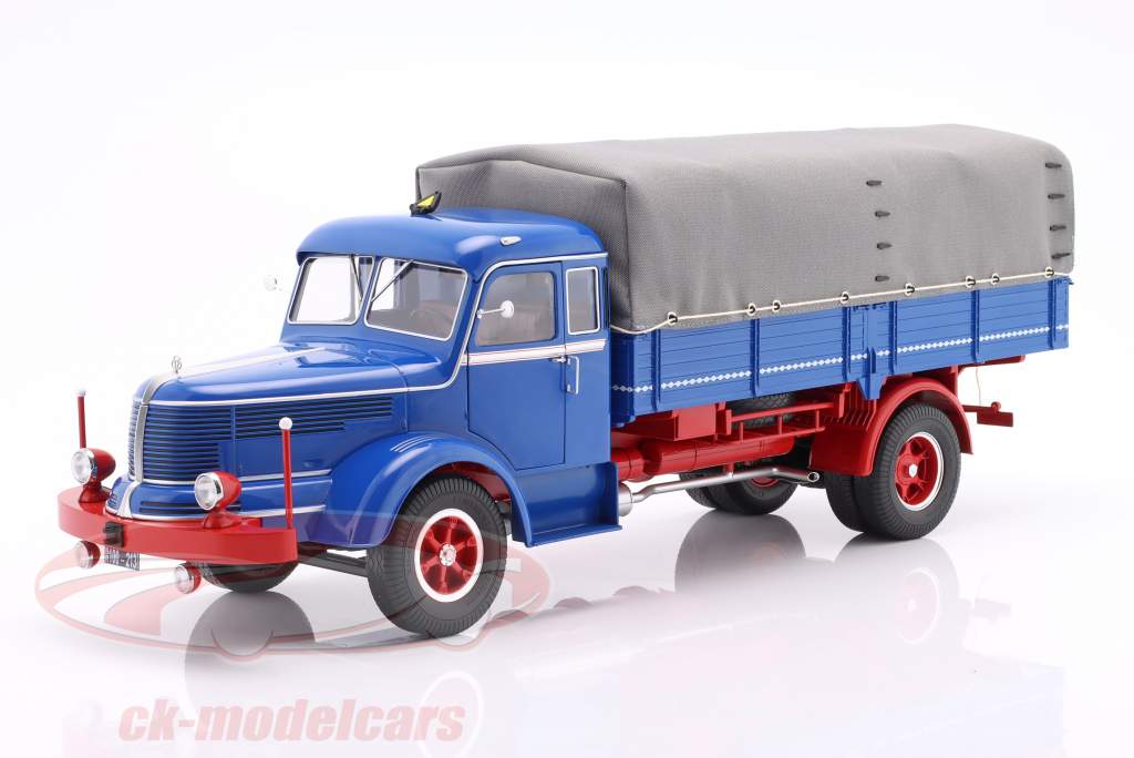 Krupp Titan SWL 80 camion à plateau Avec Des plans Année de construction 1950-54 bleu 1:18 Road Kings