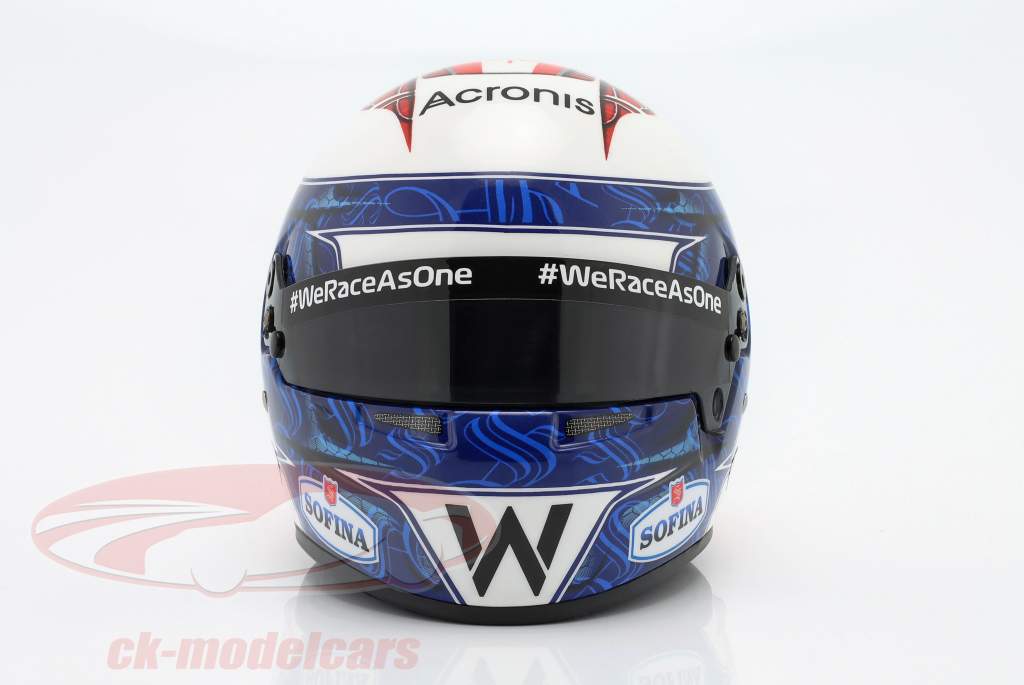 Nicholas Latifi #6 Williams Racing formel 1 2022 hjelm 1:2 klokke