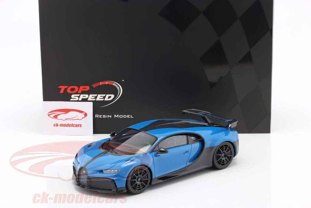 Bugatti Chiron Pur Sport Année de construction 2020 bleu / le noir 1:18 TrueScale