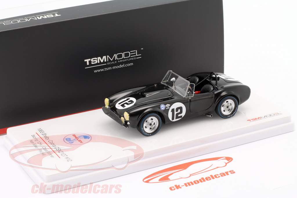 Shelby Cobra Roadster #12 ganador de la clase 12h Sebring 1963 1:43 TrueScale