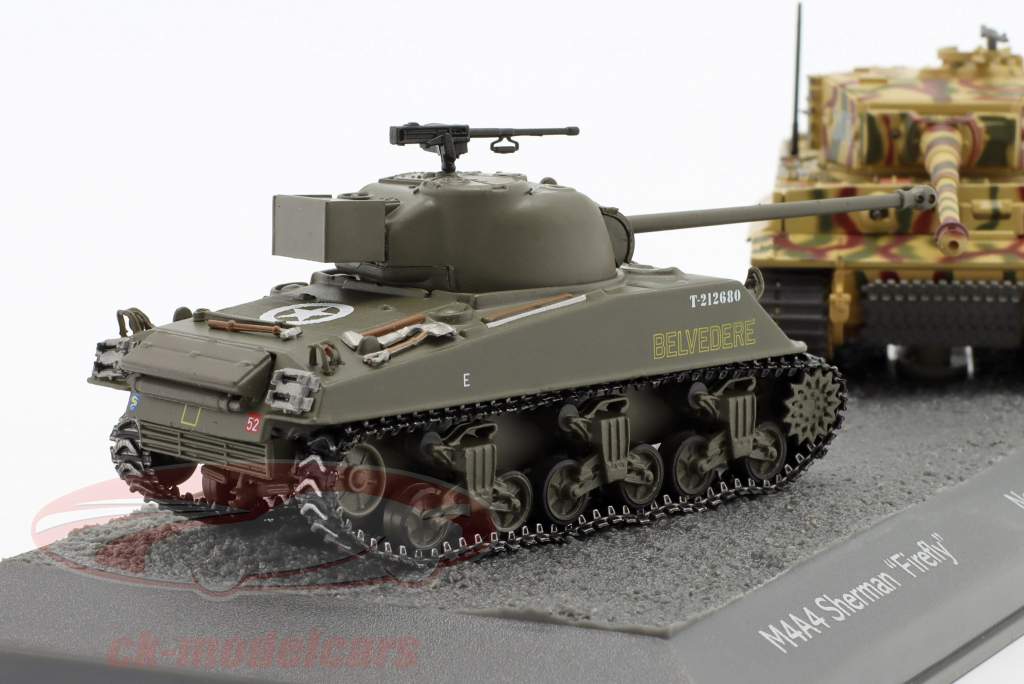 tanksæt M4A4 Sherman Firefly & Pz.Kpfw.VI Tiger I / Normandiet 1944 1:72 Hachette