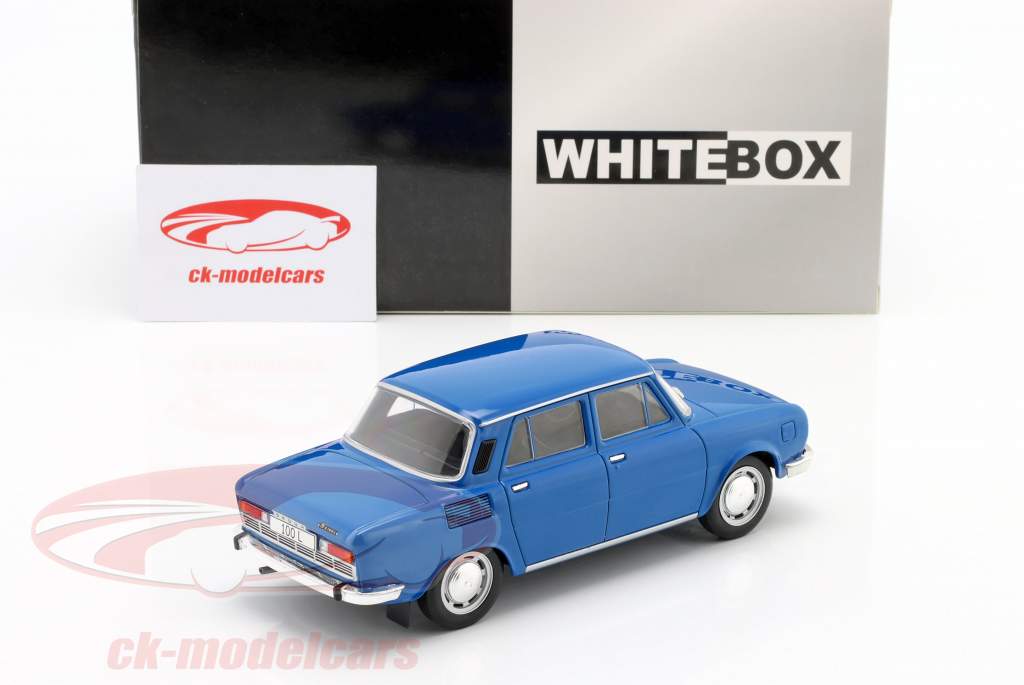 Skoda 100L year 1974 blue 1:24 WhiteBox