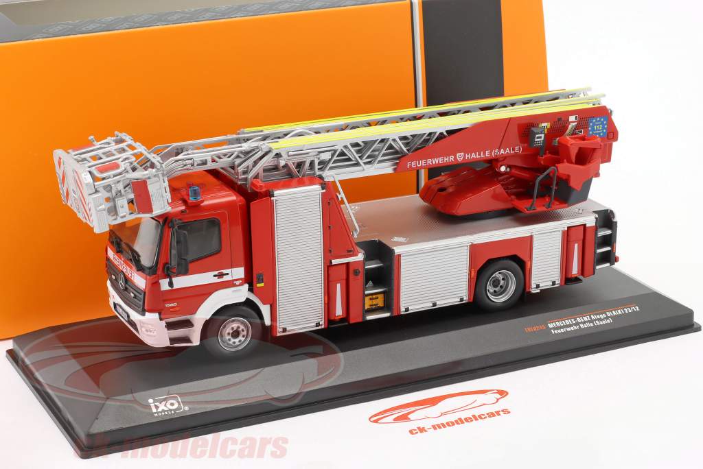 Mercedes Benz Atego DLA(K) 23/12 Fire department Halle (Saale) with turntable ladder 1:43 Ixo
