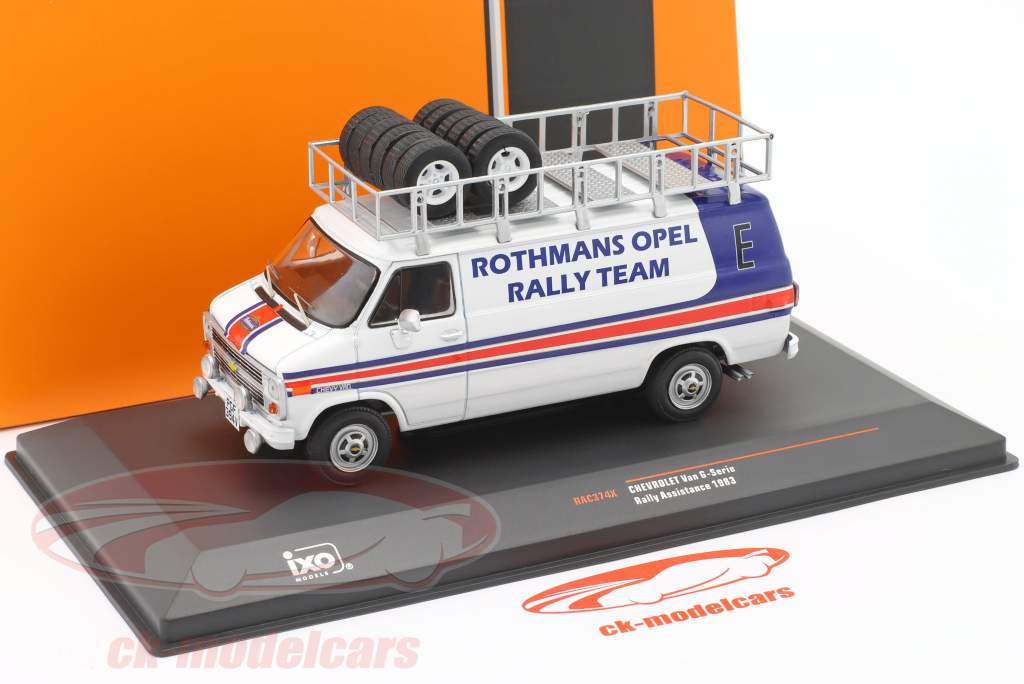 Chevrolet G-Series camioneta Rallye Assistance Rothmans Opel Rally Team 1983 1:43 Ixo