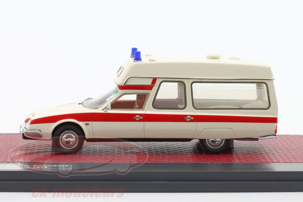 Citroen CX 2000 Visser Ambulance Goor-Diepenheim 1975 Blanc / rouge 1:43 Matrix