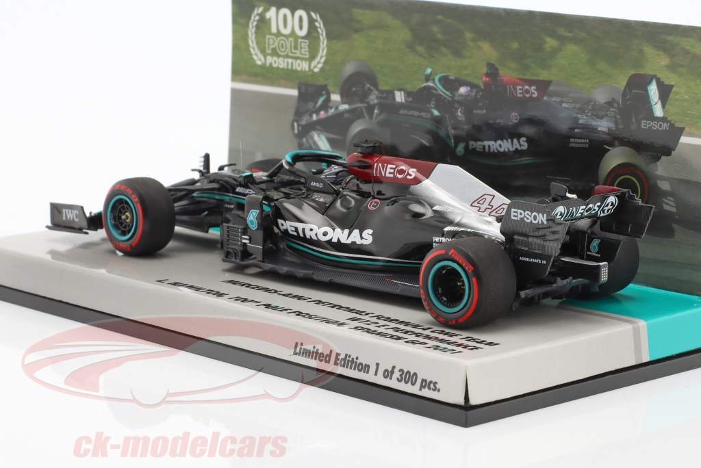 L. Hamilton Mercedes-AMG F1 W12 #44 100th Pole Position Espagne GP formule 1 2021 1:43 Minichamps