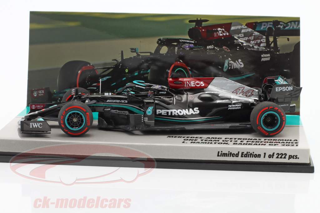 L. Hamilton Mercedes-AMG F1 W12 #44 gagnant Bahreïn GP formule 1 2021 1:43 Minichamps