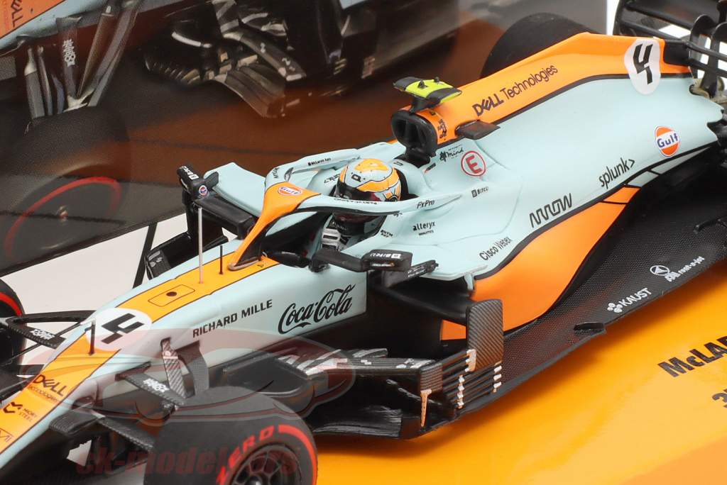 Lando Norris McLaren MCL35M #4 3rd Monaco GP Formel 1 2021 1:43 Minichamps