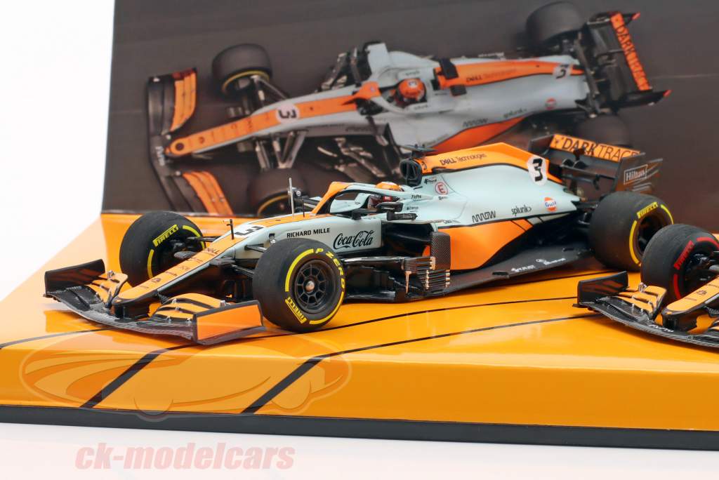 Norris #4 & Ricciardo #3 2-Car Set McLaren Monaco GP Formel 1 2021 1:43 Minichamps
