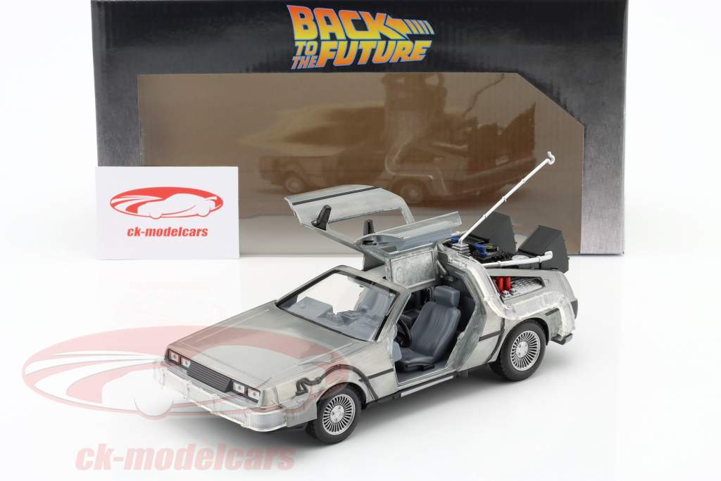 DeLorean Time Machine Back to the Future (1985) Gris plateado 1:24 Jada Toys
