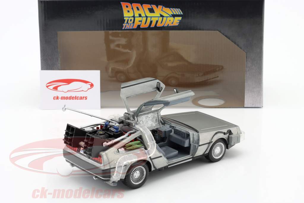 DeLorean Time Machine Back to the Future (1985) Gris Argenté 1:24 Jada Toys