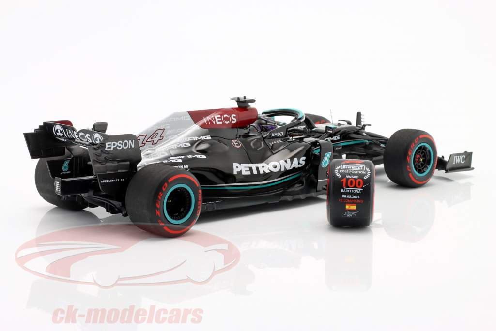 L. Hamilton Mercedes-AMG F1 W12 #44 100e Pole Position Espagnol GP formule 1 2021 1:18 Minichamps