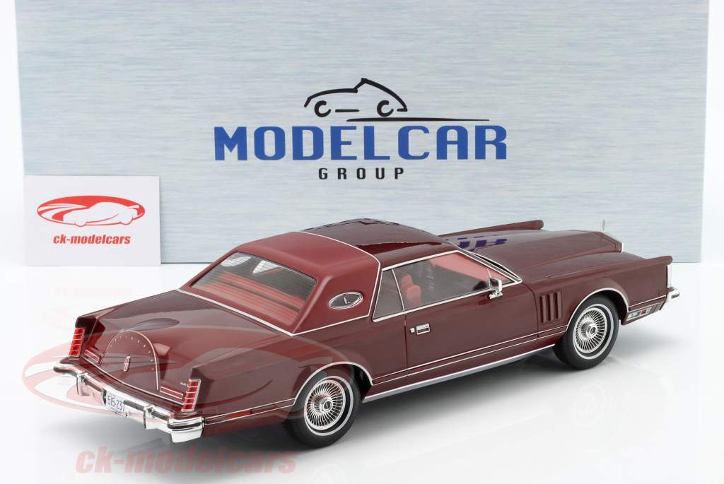 ModelCarGroup 1:18 Lincoln Continental Mark V 建設年 1977 暗赤色 
