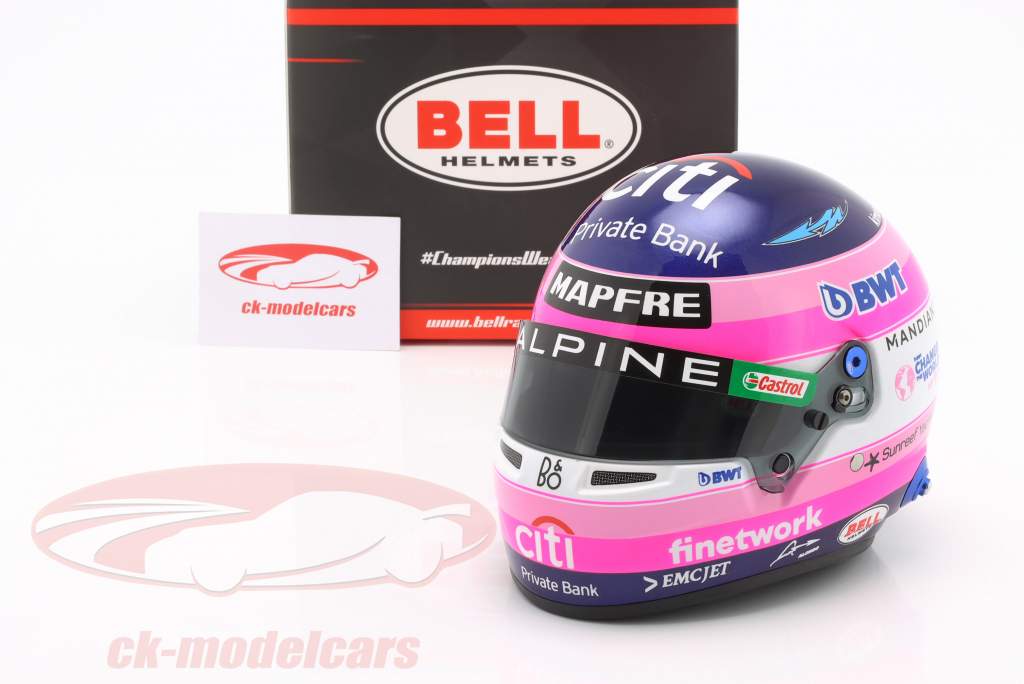 Fernando Alonso #14 BWT Alpine F1 Team Formel 1 2022 Helm 1:2 Bell