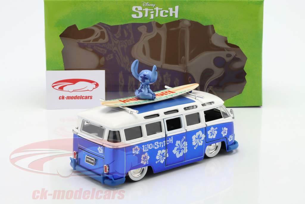 Volkswagen VW T1 bus Movie Lilo & Stitch (2002) blue / White 1:24 Jada Toys