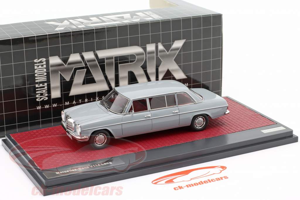 Mercedes-Benz V114 Largo Año de construcción 1969 Gris 1:43 Matrix