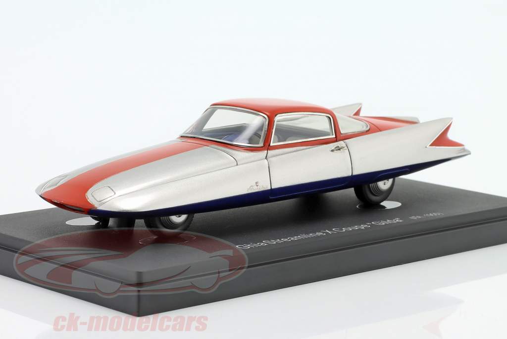 Ghia Streamline X Coupe Gilda Año de construcción 1955 plata / rojo 1:43 AutoCult