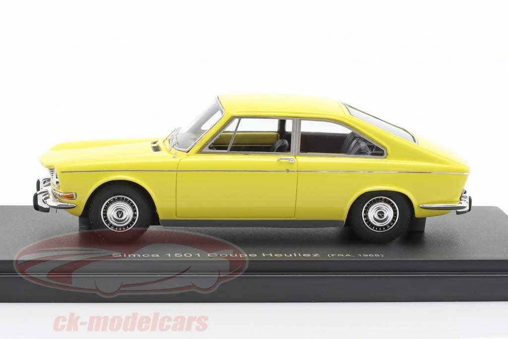 Simca 1501 Coupe Heuliez year 1968 yellow 1:43 AutoCult