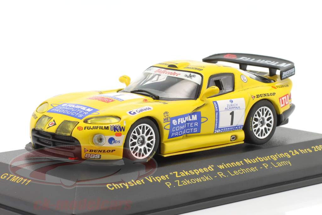 Chrysler Viper GTS-R #1 vencedora 24h Nürburgring 2002 Zakspeed Racing 1:43 Ixo