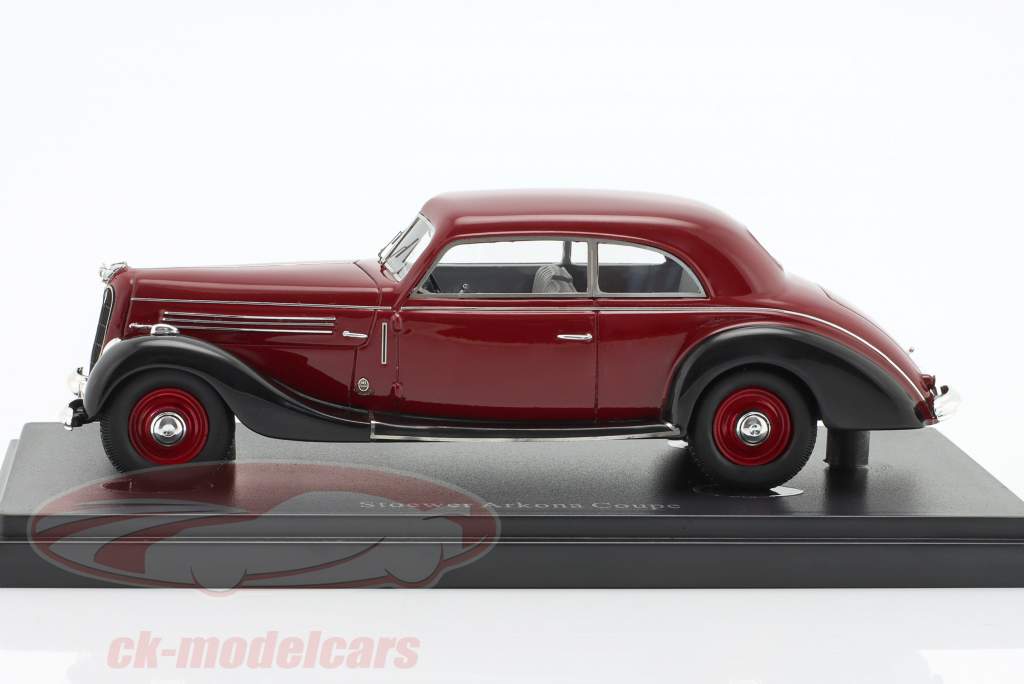 Stoewer Arkona Coupe year 1940 dark red / black 1:43 AutoCult