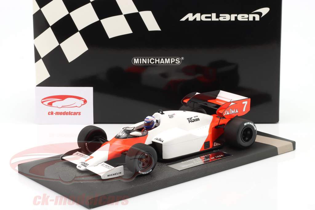 Alain Prost McLaren MP4/2 #7 vincitore Portogallo GP formula 1 1984 1:18 Minichamps