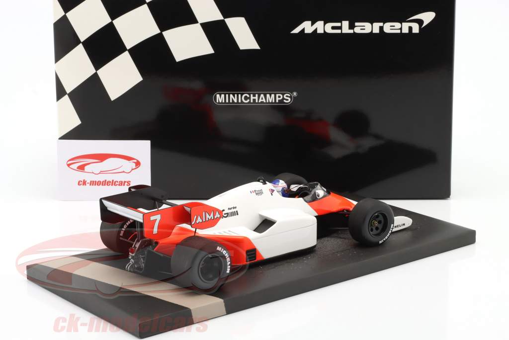 Alain Prost McLaren MP4/2 #7 gagnant le Portugal GP formule 1 1984 1:18 Minichamps