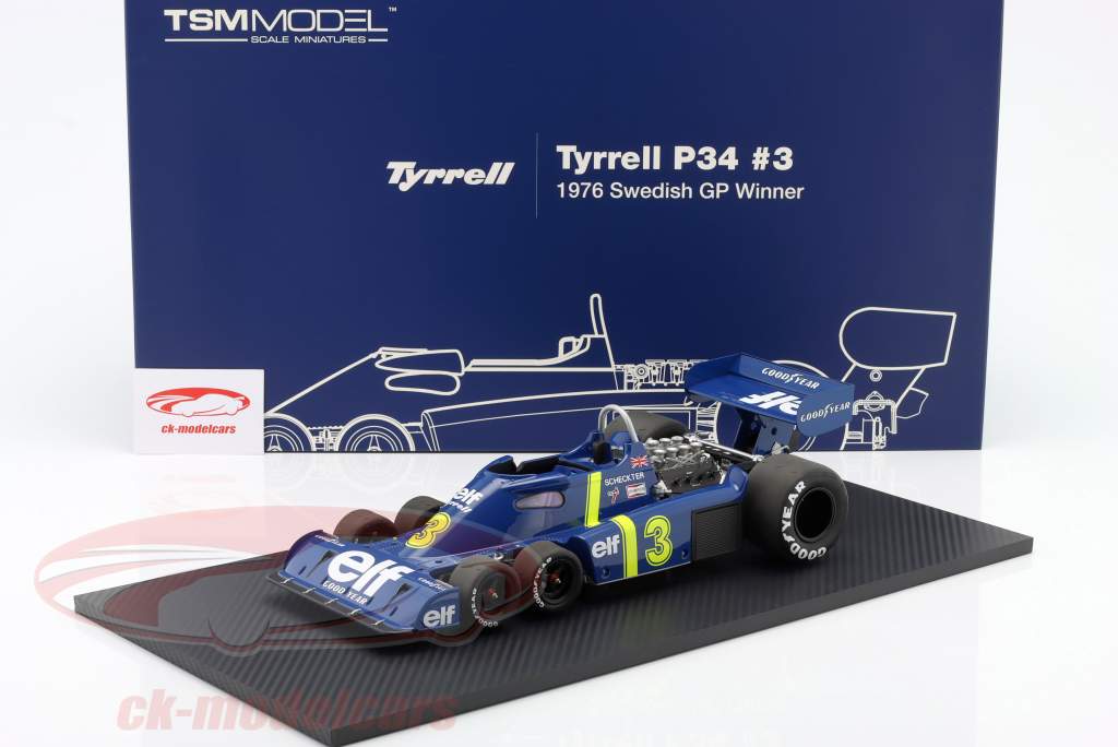 Jody Scheckter Tyrrell P34 #3 vinder Sverige GP formel 1 1976 1:12 TrueScale
