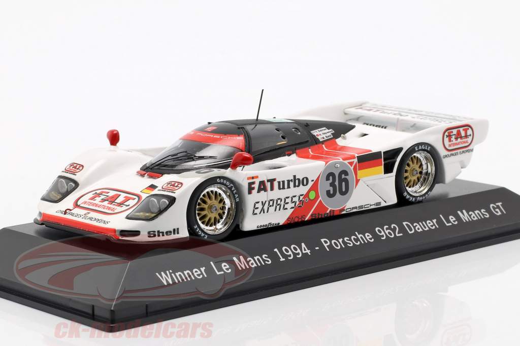 Dauer Porsche 962 #36 Winnaar 24 LeMans 1994 Dalmas / Haywood / Baldi 1:43 Spark
