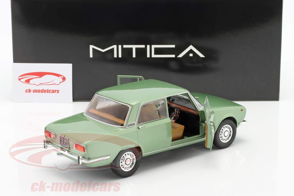 Alfa Romeo 1750 Berlina 2-Series 1969 verde oliva metálico 1:18 Mitica