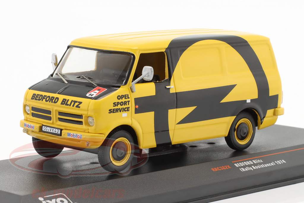 Bedford Blitz Opel Rallye Assistance 1974 gelb / schwarz 1:43 Ixo