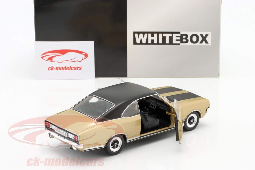 Opel Commodore A GS/E Coupe year 1970 gold / black 1:24 WhiteBox