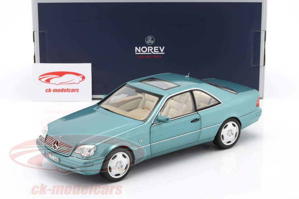 Mercedes-Benz CL600 Coupe year 1977 blue metallic 1:18 Norev