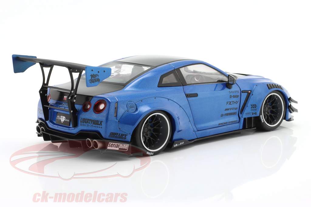 LB-Works Nissan GT-R (R35) T2 2020 blå metallisk 1:18 Solido