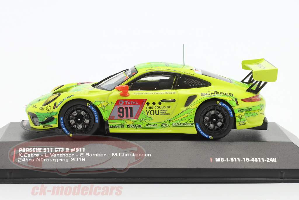 Porsche 911 GT3 R #911 2do 24h Nürburgring 2019 Manthey Grello 1:43 Ixo